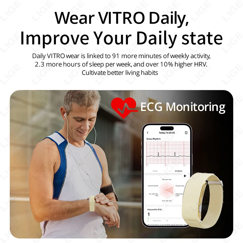 남성 스마트 워치 ECG 건강 혈압 수면 모니터 낙상  - Fall Detection Watch 리뷰 및 가격